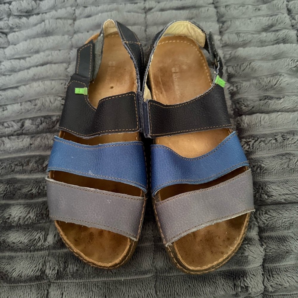Naturalizer Strappy Summer Sandals Blue Womans 9